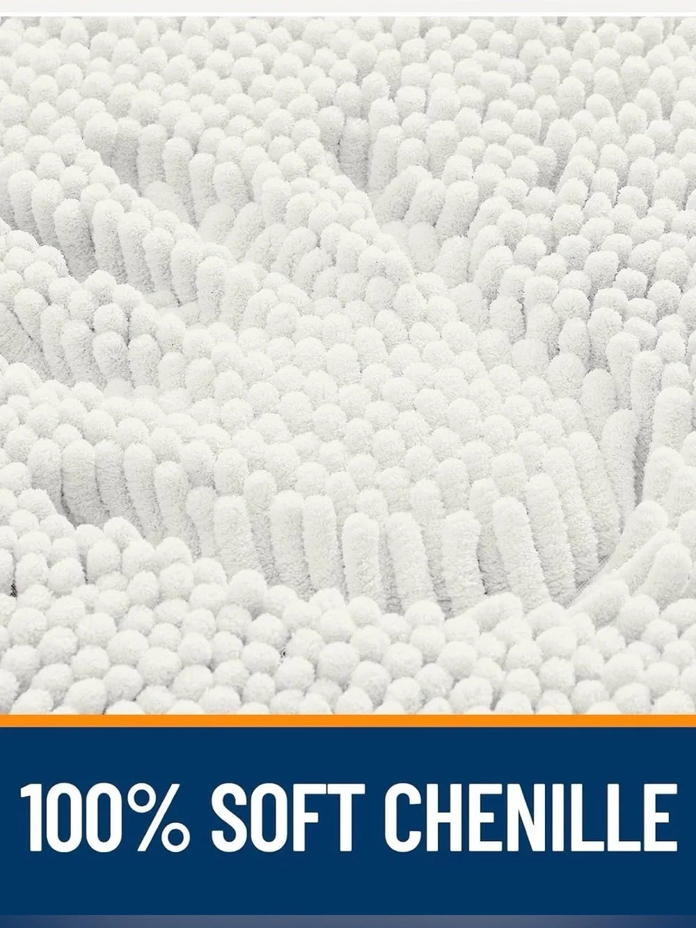 Extra Soft Non-Slip Absorbent Chenille Rug, 30x20”
